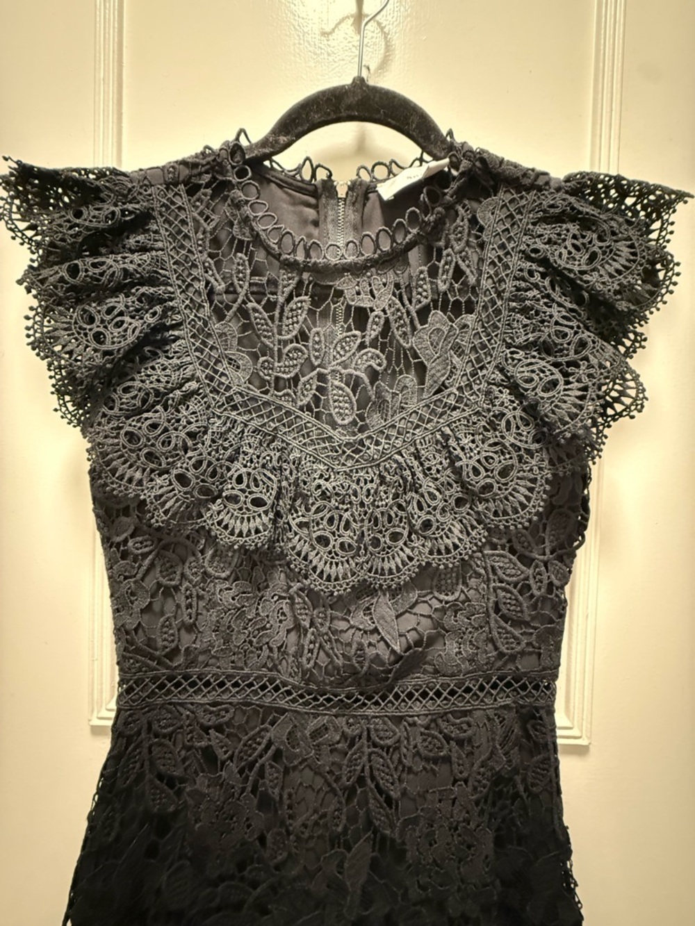 Adelyn Rae Black Lace Ruffle Dress - Picture 8 of 10